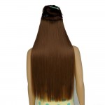 Extensie de par cu 5 Clips On delux dubla dreapta de 60 cm, Saten Mediu 666 8